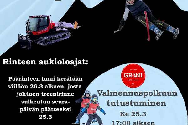 Tule nauttimaan laskukauden viimeisestä viikosta Graniin!